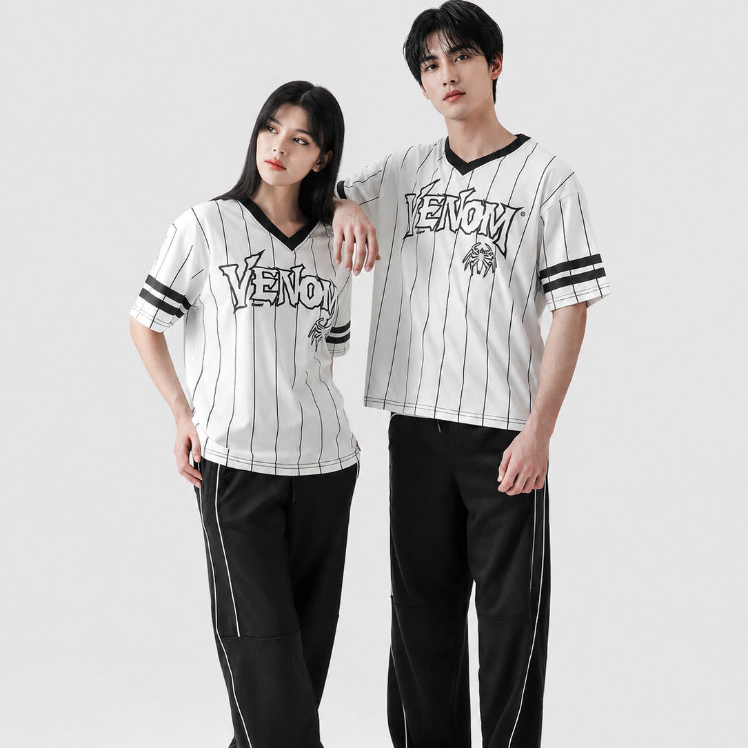 WTM Venom Graphic Jersey - V-Neck Cotton Streetwear Baseball Jersey