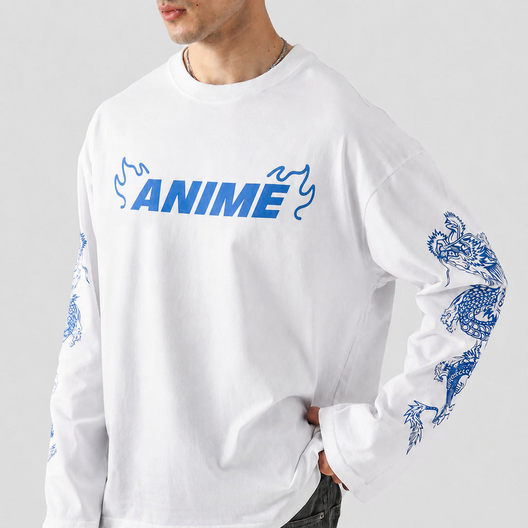 WTM Anime Inspired Long Sleeve Graphic T-Shirt