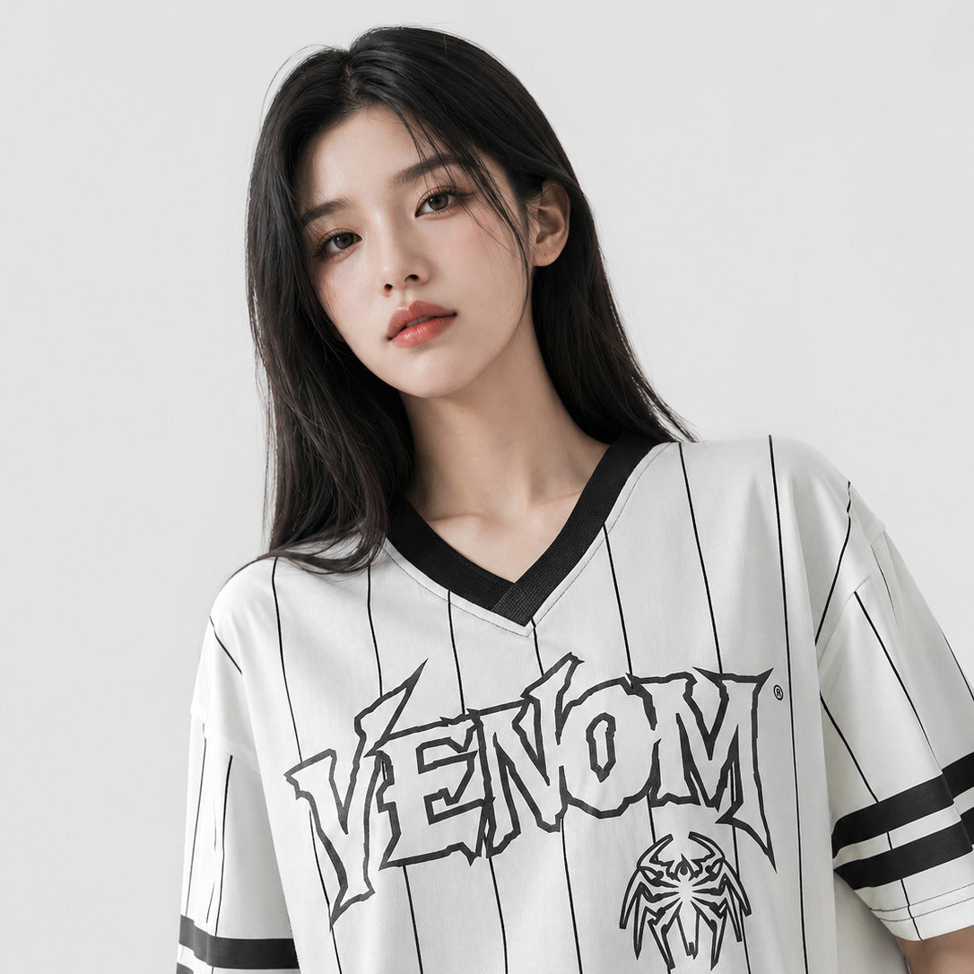 WTM Venom Graphic Jersey - V-Neck Cotton Streetwear Baseball Jersey