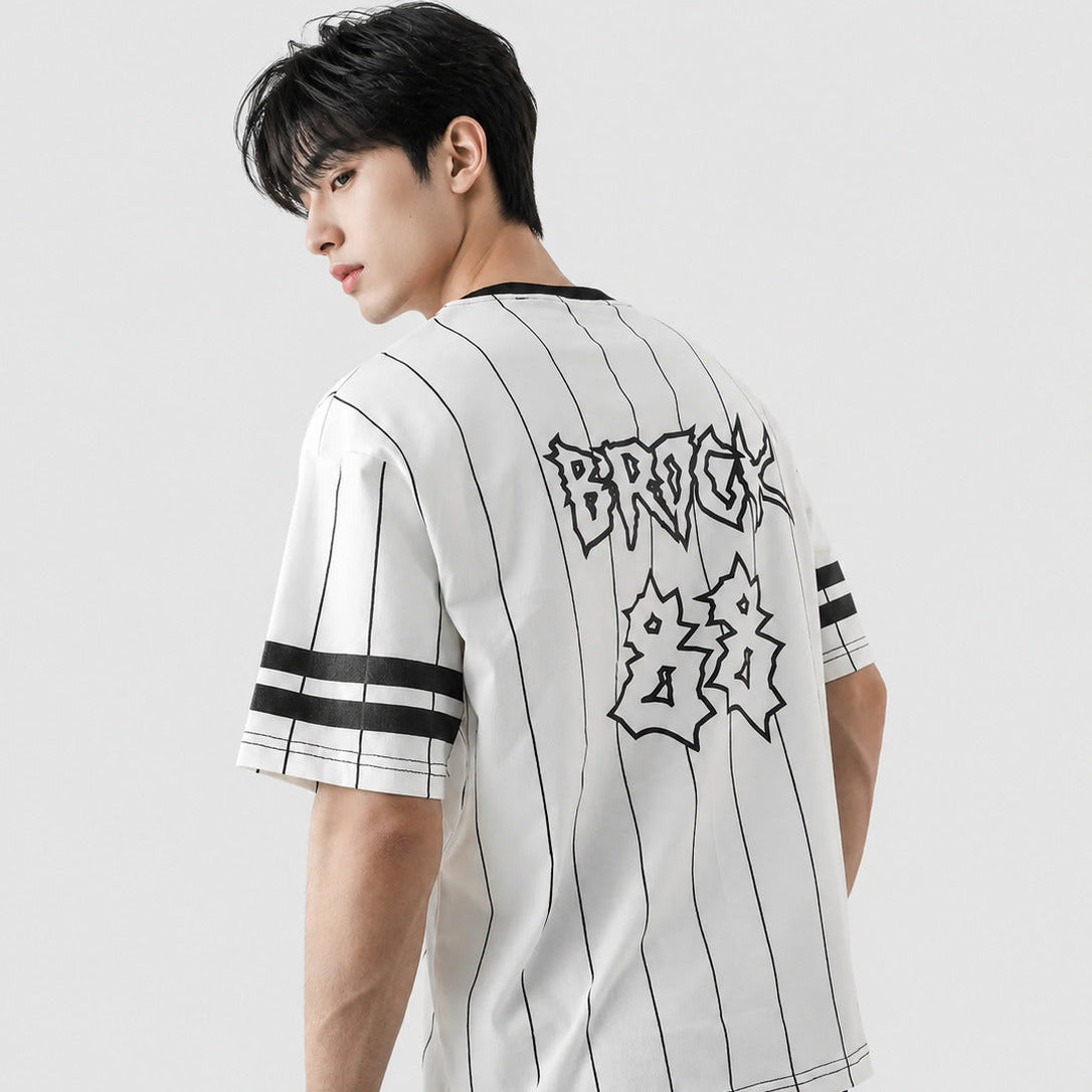 WTM Venom Graphic Jersey - V-Neck Cotton Streetwear Baseball Jersey