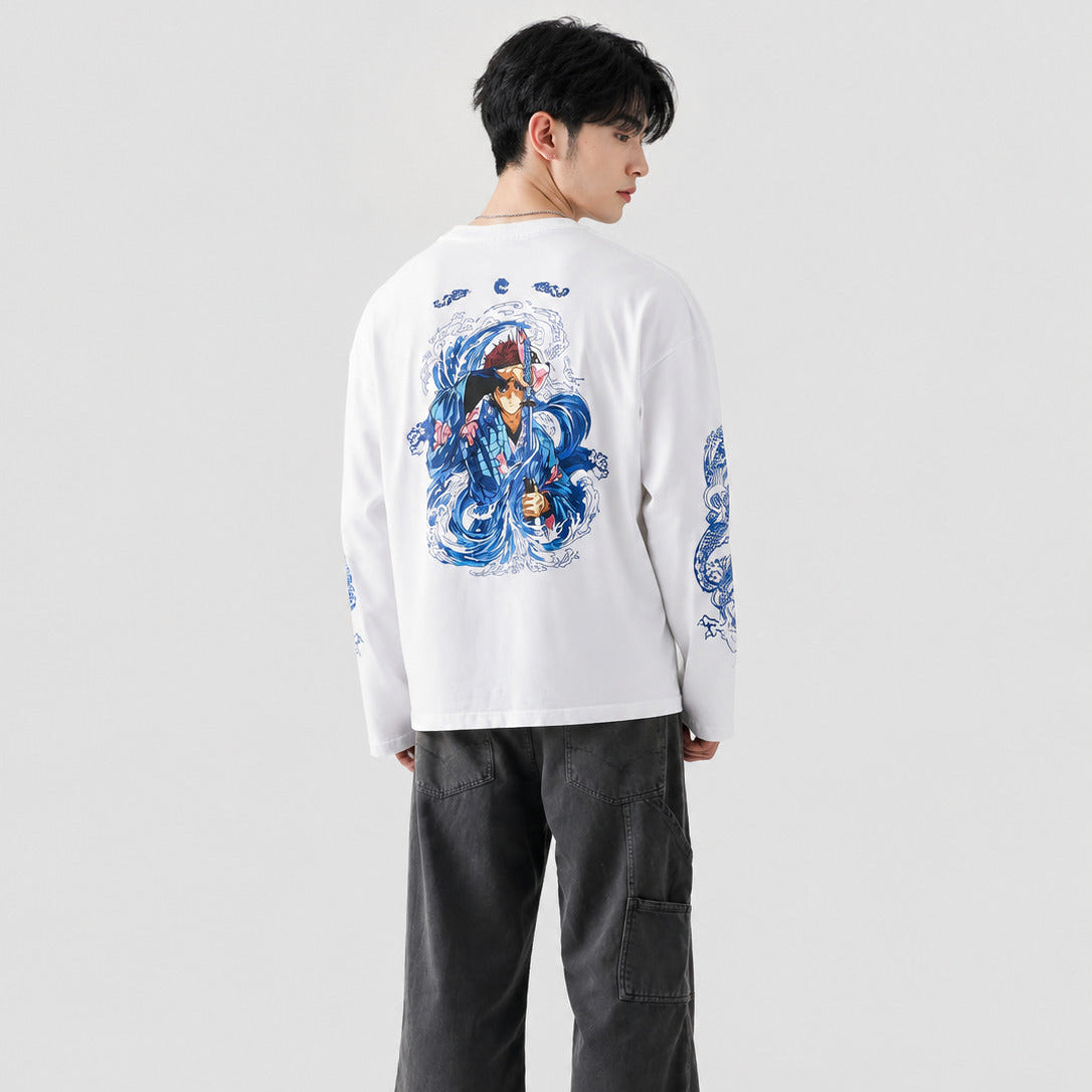 WTM Anime Inspired Long Sleeve Graphic T-Shirt